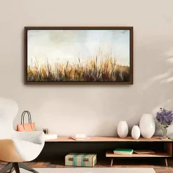 Kirklands Home Grass in the Breeze Framed Canvas Art Print Sale