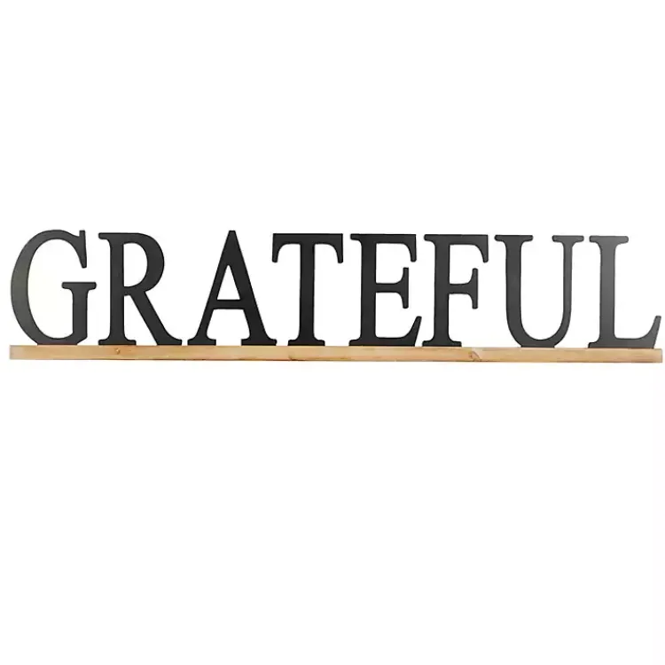 Kirklands Home Grateful Wood Wall Plaque Black Best