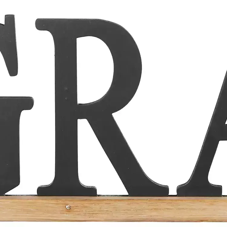 Kirklands Home Grateful Wood Wall Plaque Black Best