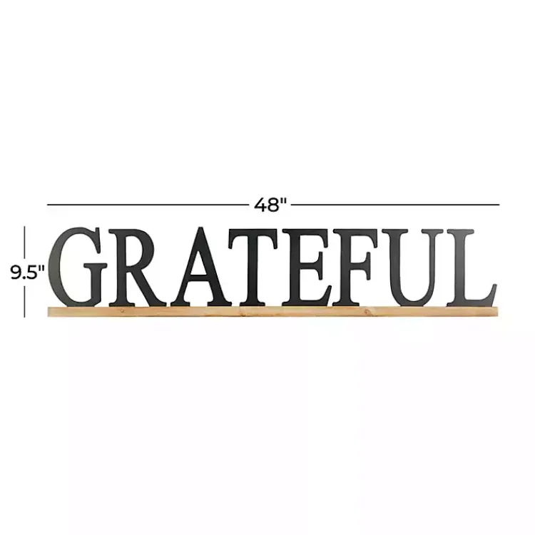 Kirklands Home Grateful Wood Wall Plaque Black Best