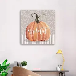 Fall>Kirklands Home Grateful Pumpkin Canvas Art Print, 30x30