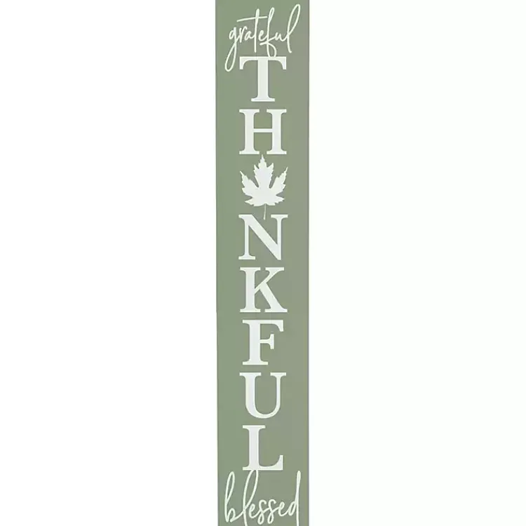 Fall>Kirklands Home Grateful, Thankful, Blessed Fall Porch Board Green