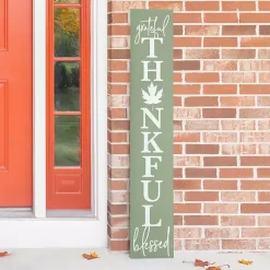 Fall>Kirklands Home Grateful, Thankful, Blessed Fall Porch Board Green