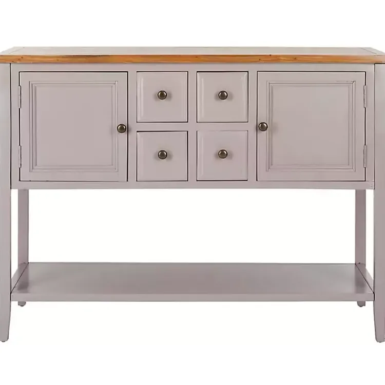 Kirklands Home & Oak 4-Drawer Charlotte Sideboard Gray Discount