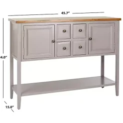 Kirklands Home & Oak 4-Drawer Charlotte Sideboard Gray Discount