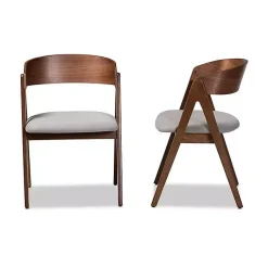 Kirklands Home & Walnut Danton Dining Chairs, Set of 2 Gray Hot