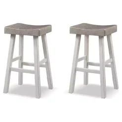 Kirklands Home & White Backless Cooper Bar Stools, Set of 2 Gray Clearance