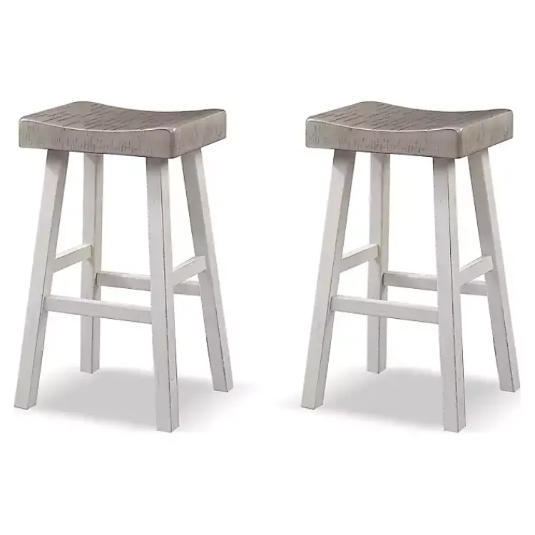 Kirklands Home & White Backless Cooper Bar Stools, Set of 2 Gray Clearance