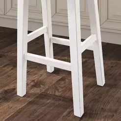 Kirklands Home & White Backless Cooper Bar Stools, Set of 2 Gray Clearance