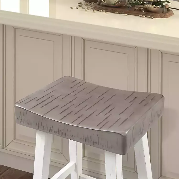 Kirklands Home & White Cooper Counter Stools, Set of 2 Gray