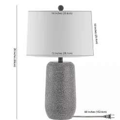 Kirklands Home Gray & Dots Celvin Table Lamp White Online
