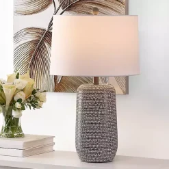 Kirklands Home Gray & Dots Celvin Table Lamp White Online