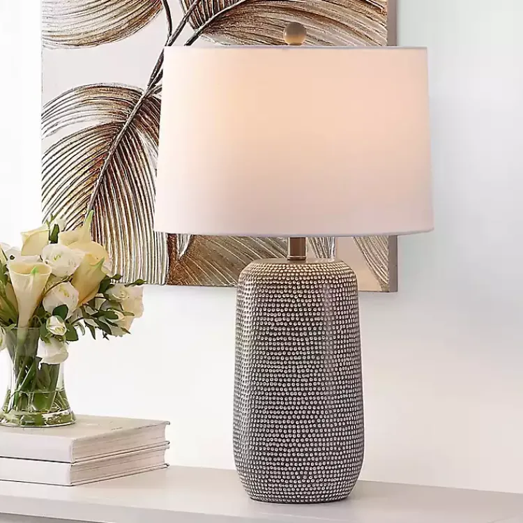 Kirklands Home Gray & Dots Celvin Table Lamp White Online