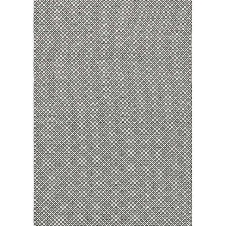 Kirklands Home Gray & White Trellis Indoor/Outdoor Rug, 4x6 New