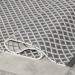 Kirklands Home Gray & White Trellis Indoor/Outdoor Rug, 5x8 Online