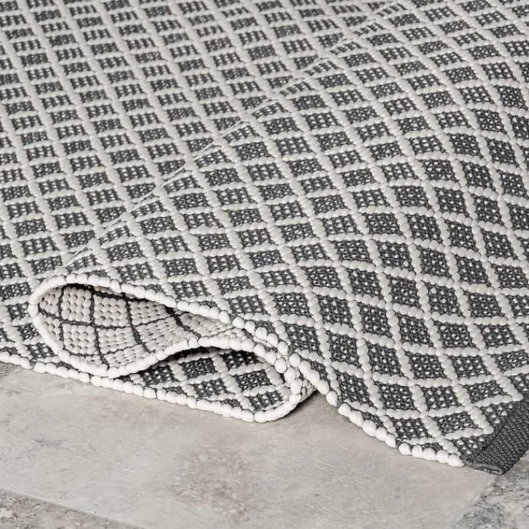 Kirklands Home Gray & White Trellis Indoor/Outdoor Rug, 5x8 Online