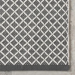 Kirklands Home Gray & White Trellis Indoor/Outdoor Rug, 5x8 Online