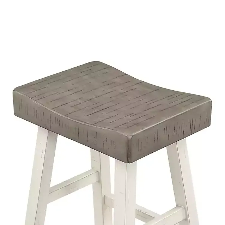 Kirklands Home & White Wood Bar Stools, Set of 2 Gray Online