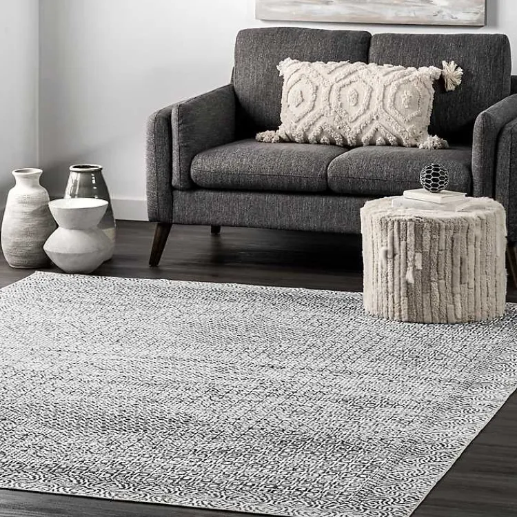 Kirklands Home Gray Abstract Pattern Washable Area Rug, 3x5 Best