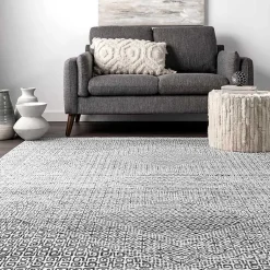 Kirklands Home Gray Abstract Pattern Washable Area Rug, 3x5 Best
