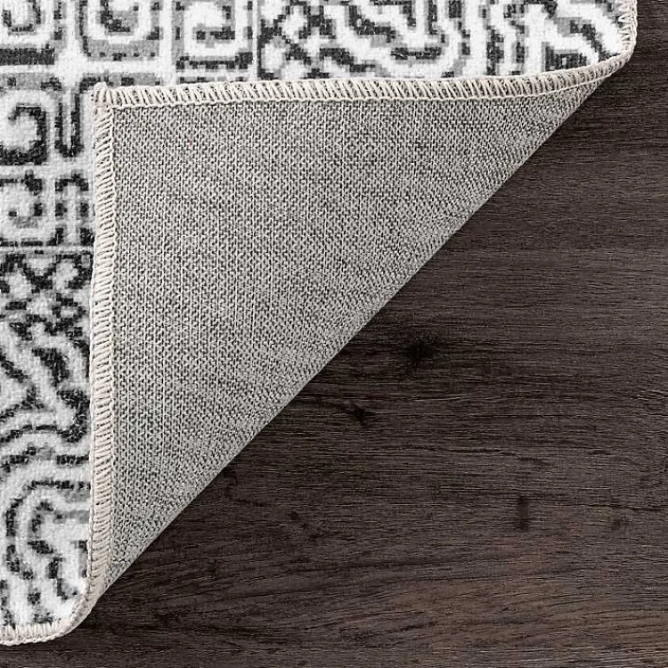 Kirklands Home Gray Abstract Pattern Washable Area Rug, 3x5 Best