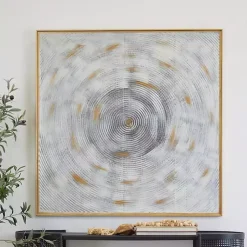 Kirklands Home Gray Abstract Swirl Metal Wall Plaque Hot