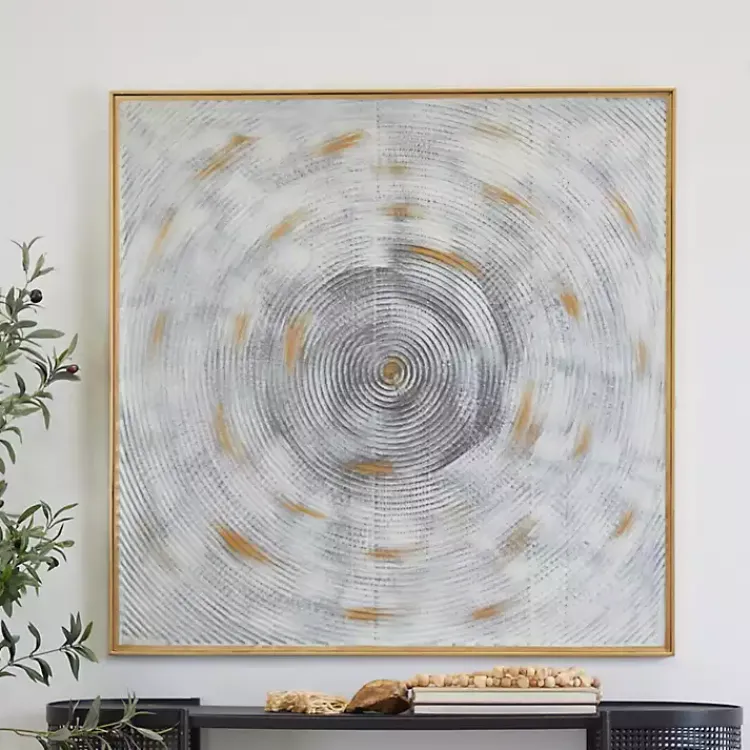 Kirklands Home Gray Abstract Swirl Metal Wall Plaque Hot