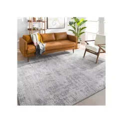Kirklands Home Gray Abstract Woven Area Rug, 6x9 New