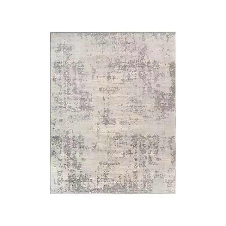 Kirklands Home Gray Abstract Woven Area Rug, 7x10 New