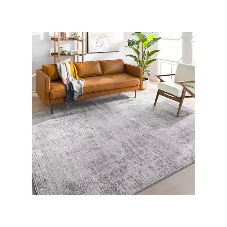 Kirklands Home Gray Abstract Woven Area Rug, 7x10 New