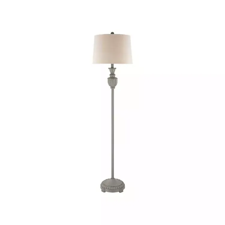Kirklands Home Gray Algood Metal Floor Lamp Ivory Discount