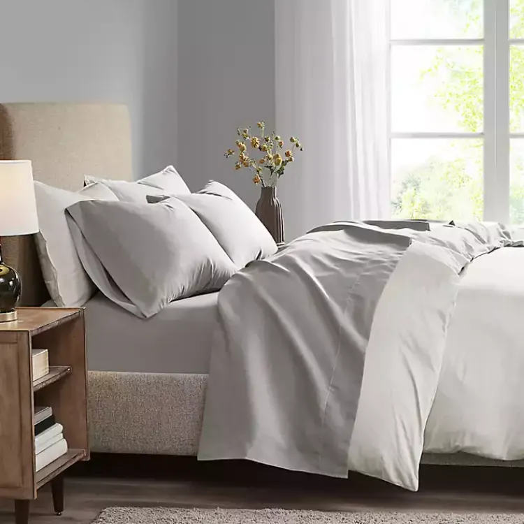 Kirklands Home All Season Moisture Wicking King Sheet Set Gray Online
