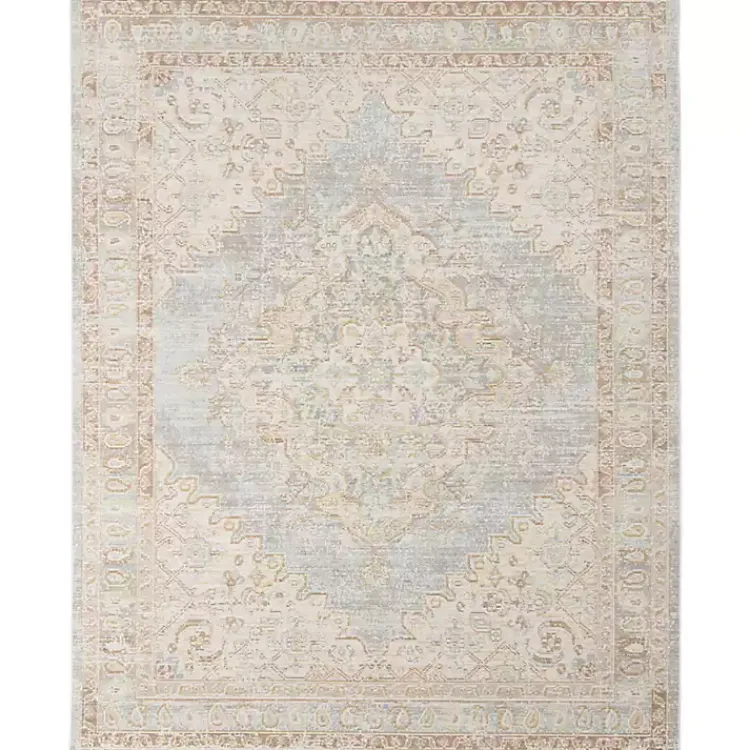 Kirklands Home Gray and Beige Vintage Medallion Area Rug, 5x7 Discount