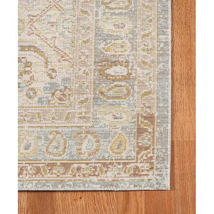 Kirklands Home Gray and Beige Vintage Medallion Area Rug, 5x7 Discount