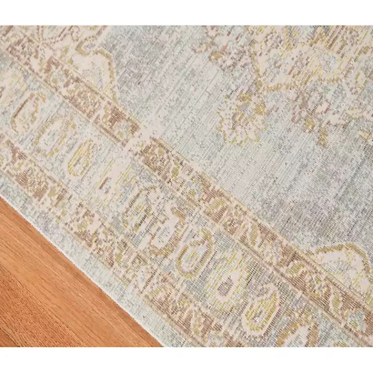Kirklands Home Gray and Beige Vintage Medallion Area Rug, 5x7 Discount