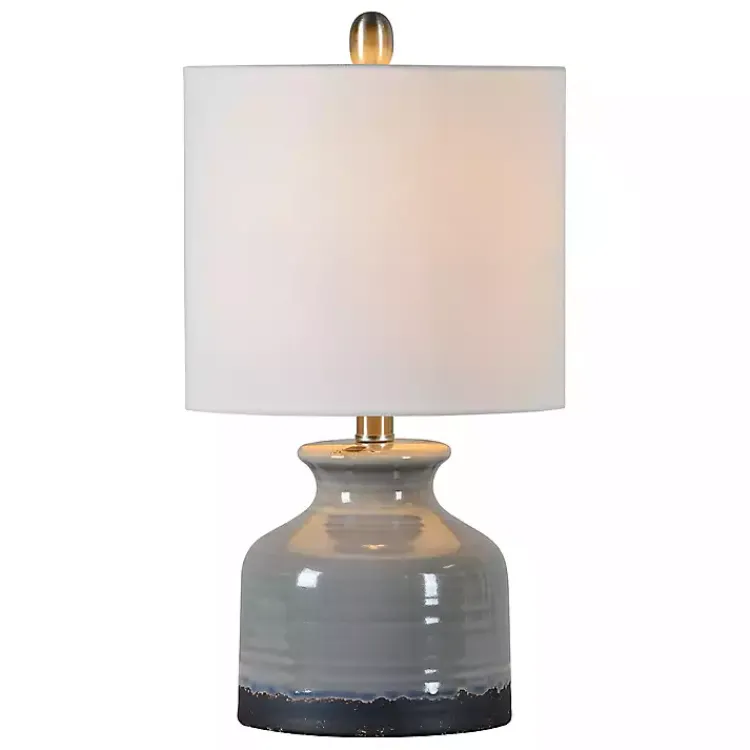 Kirklands Home Gray and Black Ceramic Table Lamp, Set of 2 White Sale