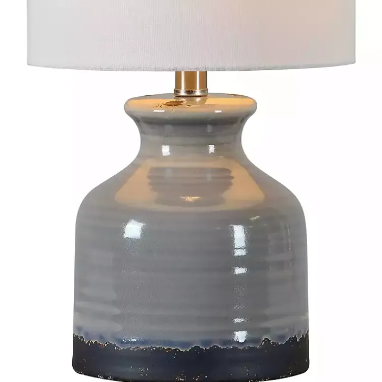 Kirklands Home Gray and Black Ceramic Table Lamp, Set of 2 White Sale