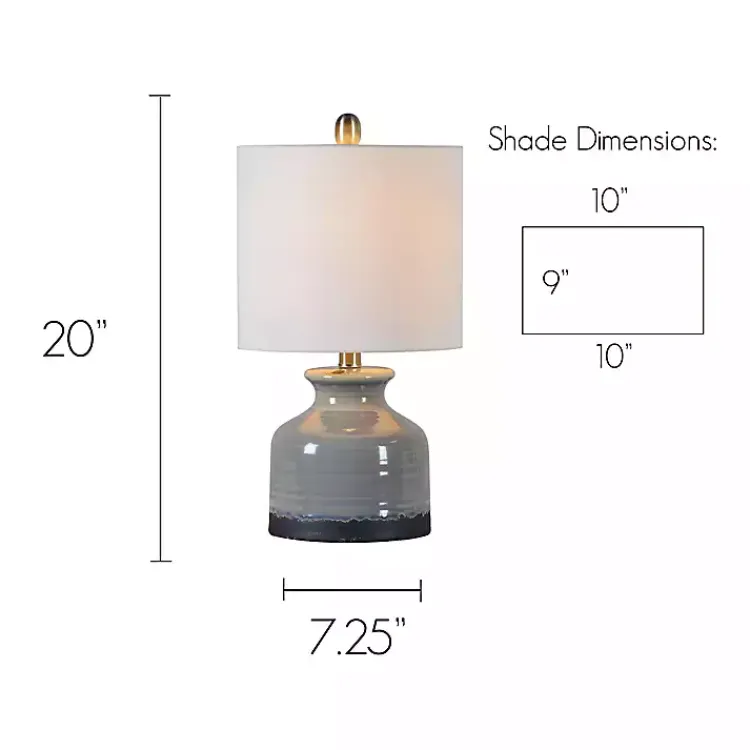 Kirklands Home Gray and Black Ceramic Table Lamp, Set of 2 White Sale