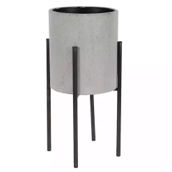 Kirklands Home and Black Solid Iron Plant Stands, Set of 2 Gray New