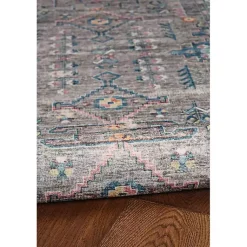 Kirklands Home Gray and Blue Barron Washable Area Rug, 5x7 Sale