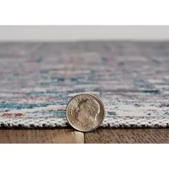 Kirklands Home Gray and Blue Barron Washable Area Rug, 5x7 Sale