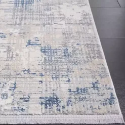 Kirklands Home Gray and Blue Whisper Abstract Area Rug, 5x7 New