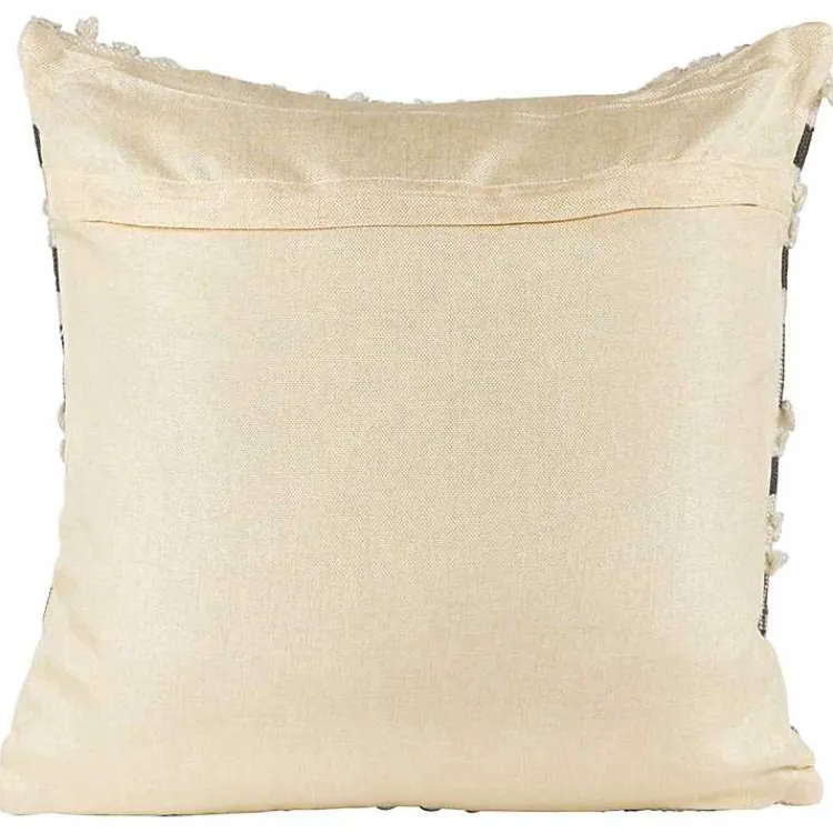 Kirklands Home Gray and Cream Striped Indoor/Outdoor Pillow Online
