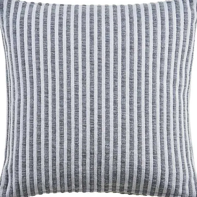 Pillows>Kirklands Home Gray and Cream Striped Pillow, 22 in.