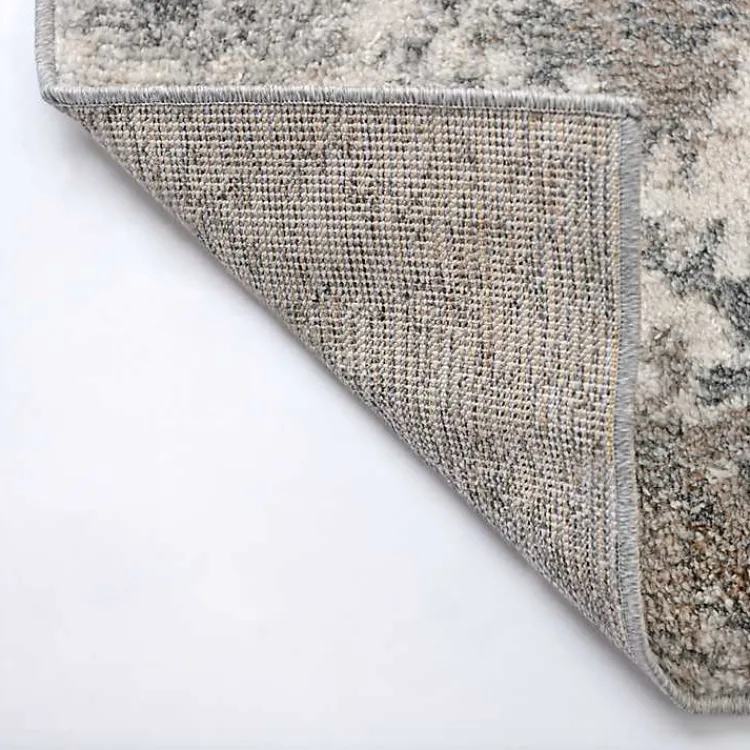 Kirklands Home Gray and Cream Wray Modern Runner, 2x8 Outlet