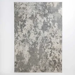 Kirklands Home Gray and Cream Wray Modern Area Rug, 5x8 Hot