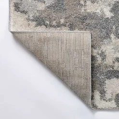 Kirklands Home Gray and Cream Wray Modern Area Rug, 7x10 New
