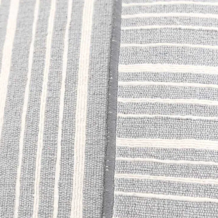 Pillows>Kirklands Home Gray and Ivory Directional Stripes Pillow
