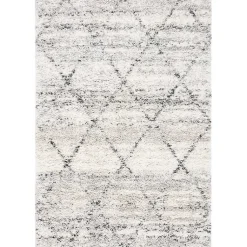 Kirklands Home Gray and Ivory Fontana Shag Area Rug, 5x7 Sale