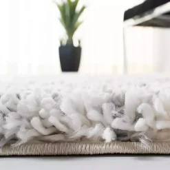 Kirklands Home Gray and Ivory Fontana Shag Area Rug, 5x7 Sale